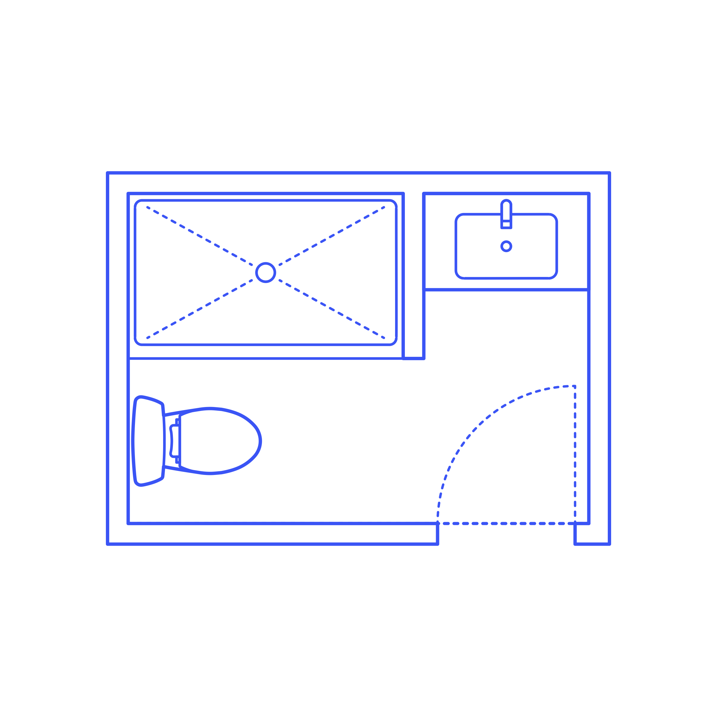 Layouts Bathrooms Three Quarter 2 Wall Drawing Svg Vector Free Vectors